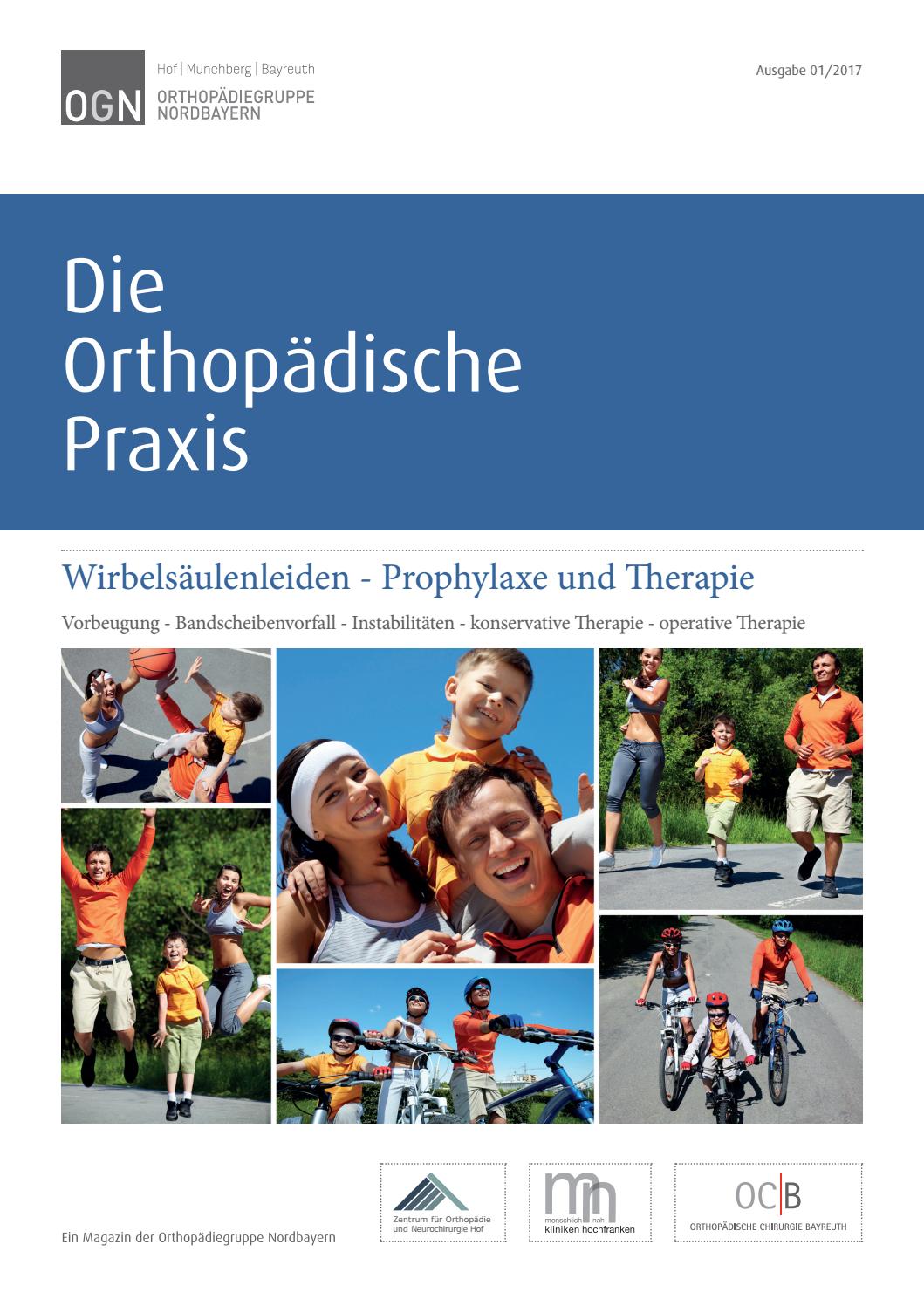 Zentrum Für Orthopädie Und Neurochirurgie Hof Praxismagazin 2017: Wirbelsäulenleiden - Prophylaxe und Therapie by GMK