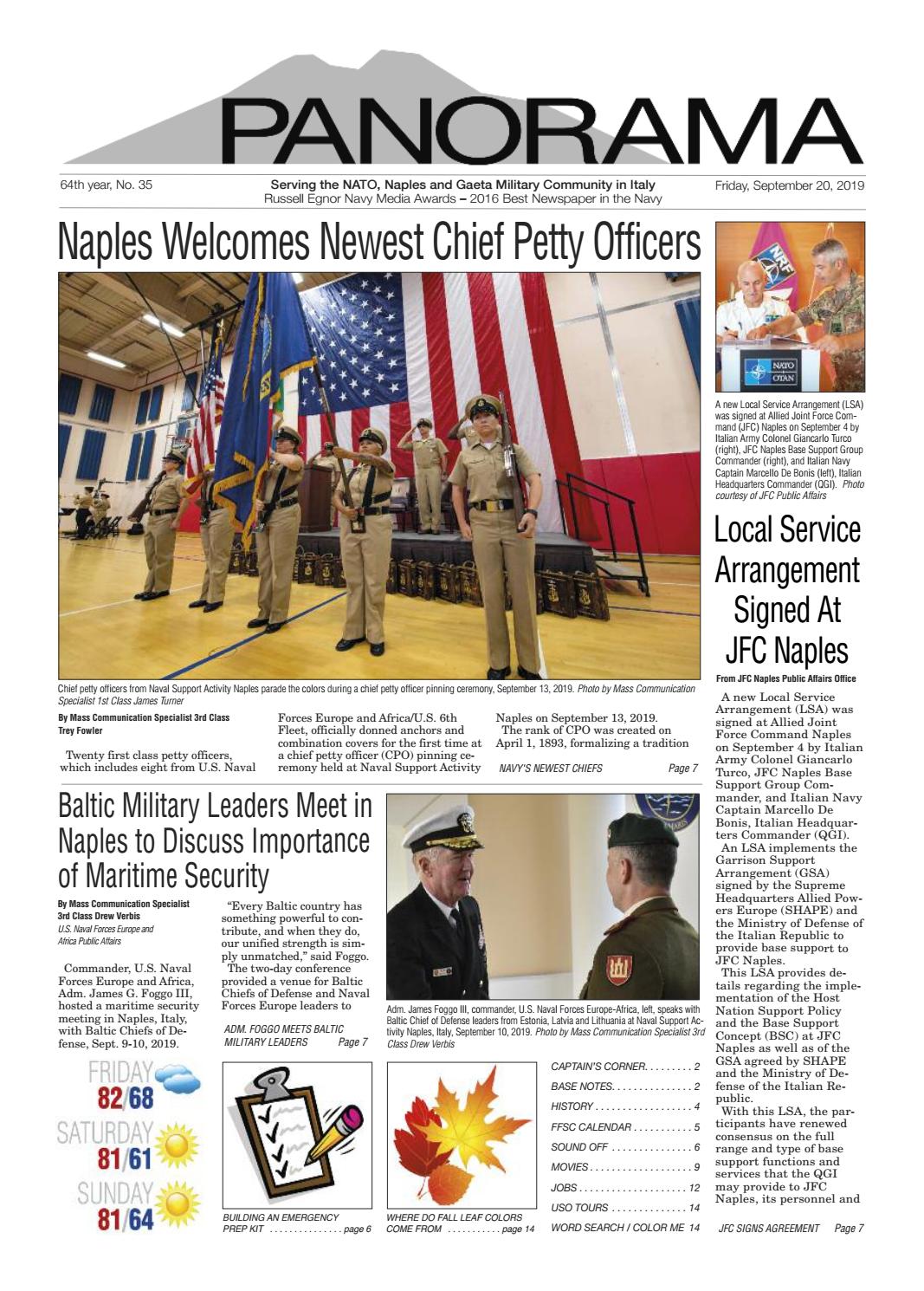 Panorama September 20, 2019 by NSA Naples - Issuu
