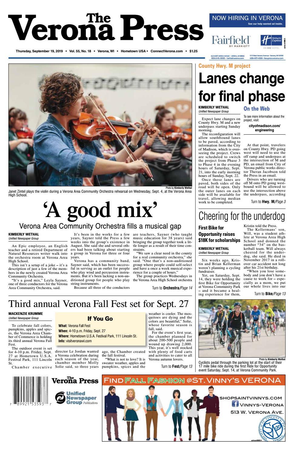 9/19/19 Verona Press by Woodward Community Media Issuu