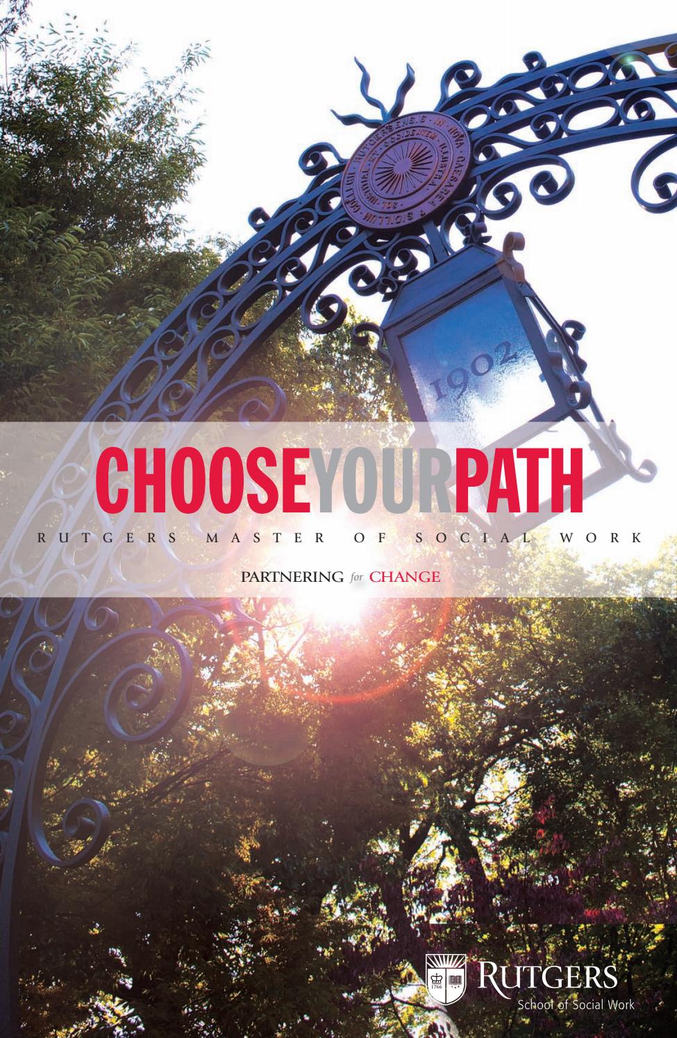 MSW Brochure by Rutgers SSW Issuu