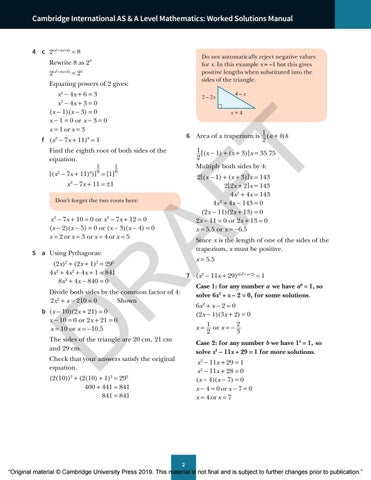 Pure Mathematics 1 sample by Cambridge International Education - Issuu