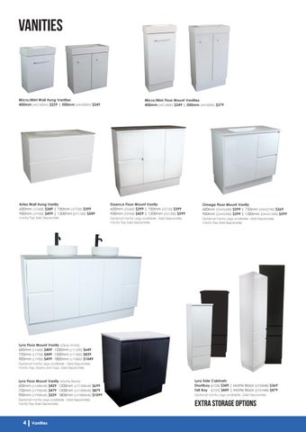 Highgrove Bathrooms Product 家具目录 September 2019 第 4 页