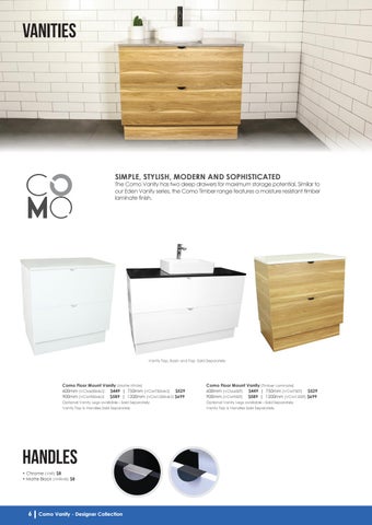 Highgrove Bathrooms Product 家具目录 September 2019 第 6 页