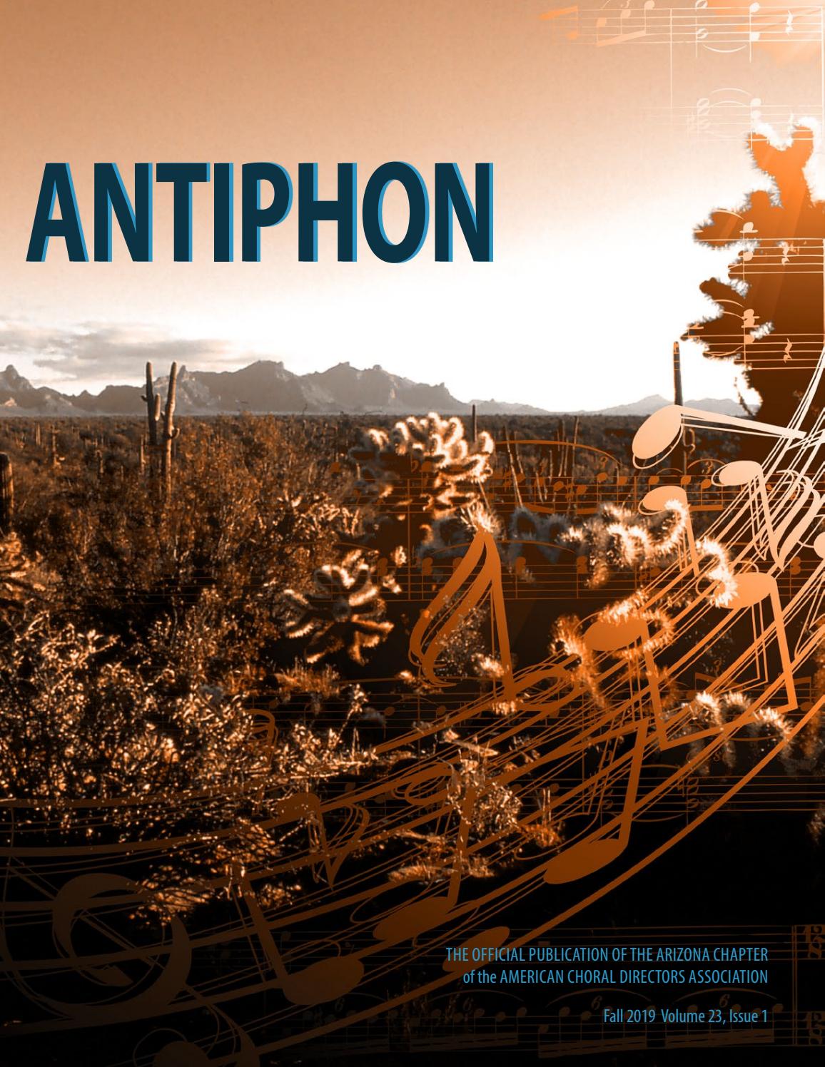 Antiphon Fall 2019 Volume 23 Issue 1 By Arizona Chapter Of Acda