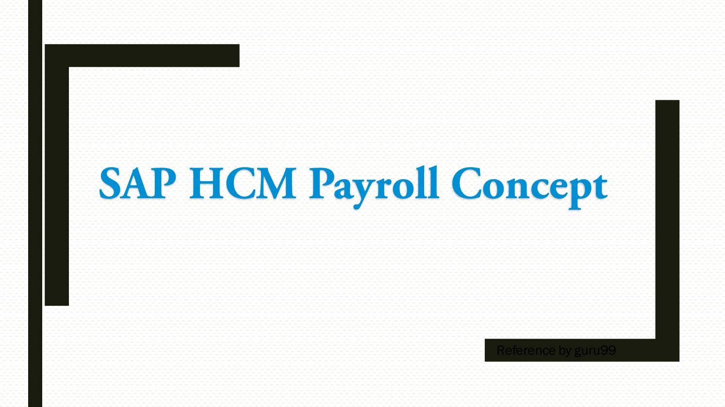 Learn the SAP HCM Payroll Concept - Best SAP HR Training Institute in ...