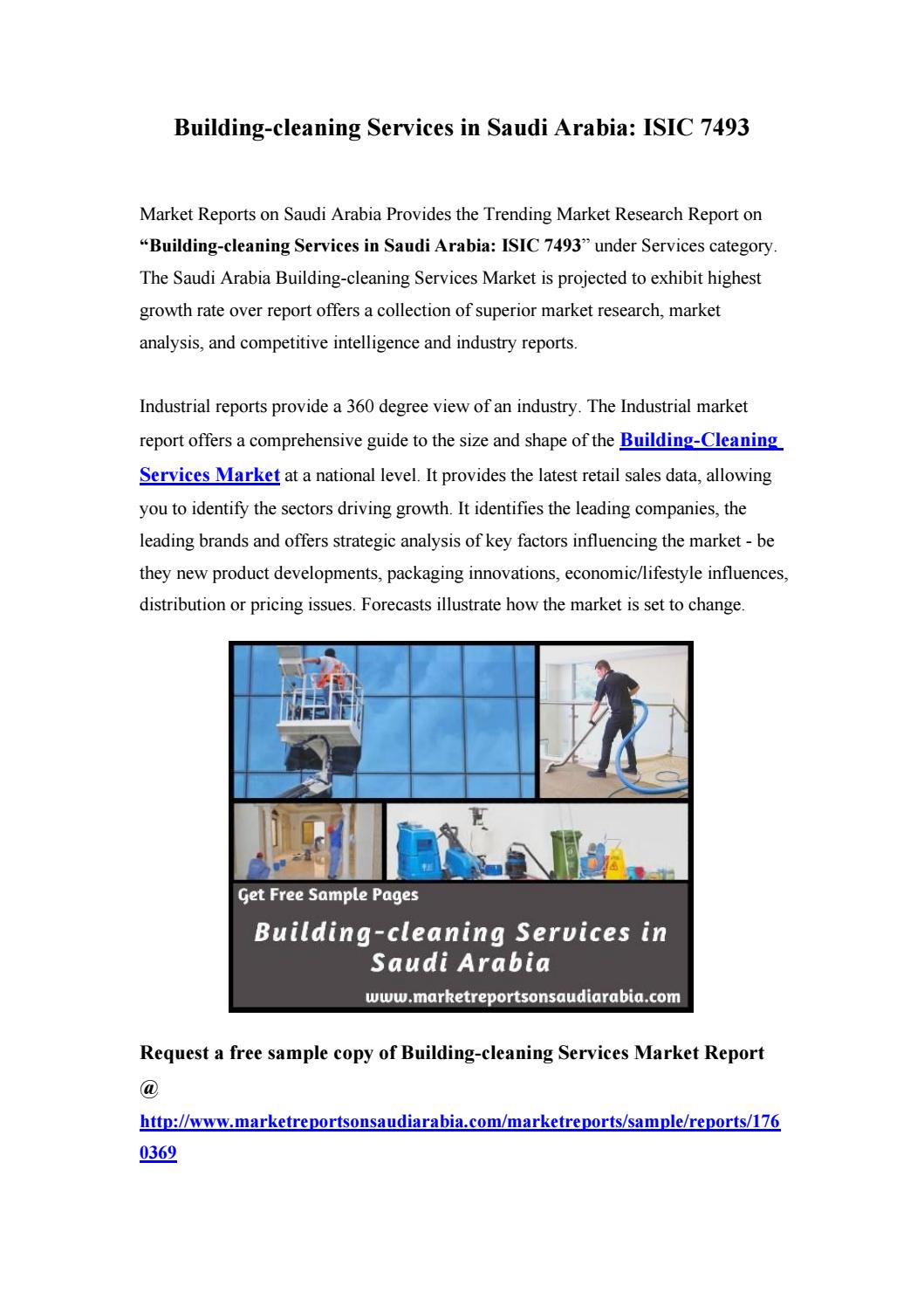 Saudi Arabia Buildingcleaning Services Market Growth, Opportunity and