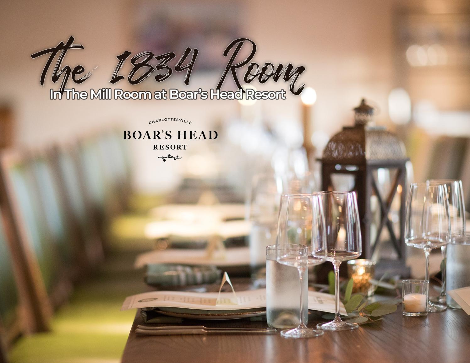 The 1834 Room in The Mill Room at Boar's Head Resort by