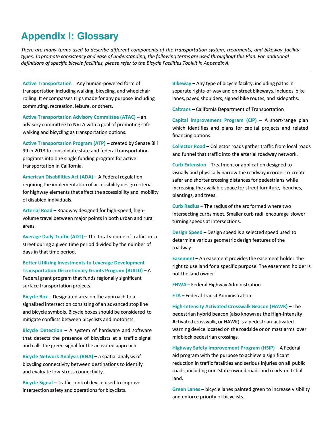 Appendix I - Glossary by NVTA19 - Issuu