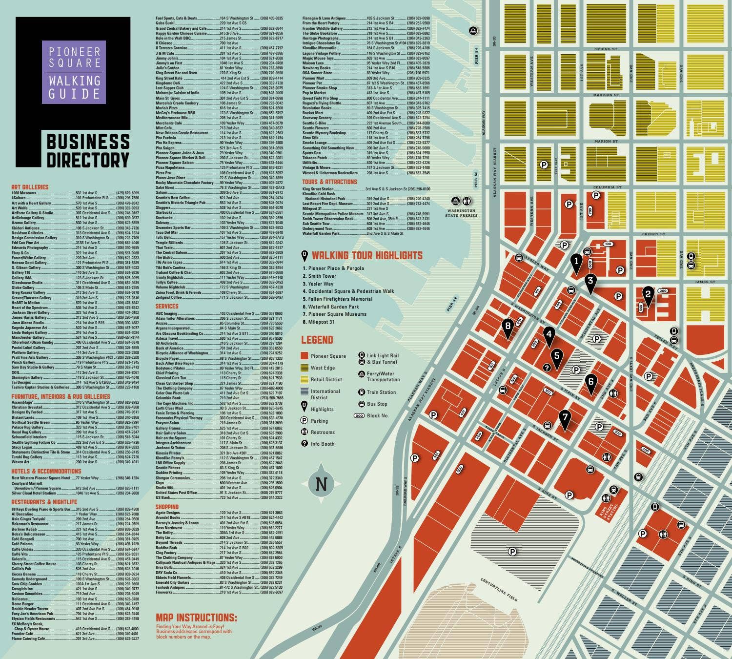 2012 Pioneer Square Map + Guide