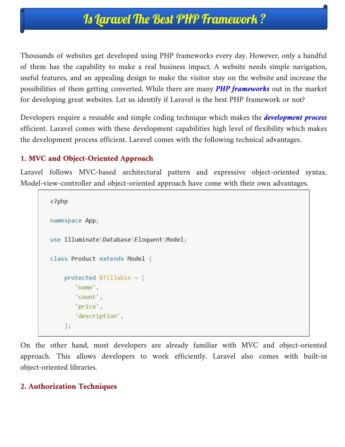 Is Laravel The Best PHP Framework ? by Techcronus Business Solutions ...