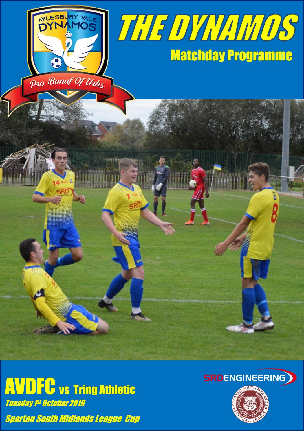 AVDFC vs Tring Athletic 2nd Oct 2019 by Aylesbury Vale Dynamos FC Issuu