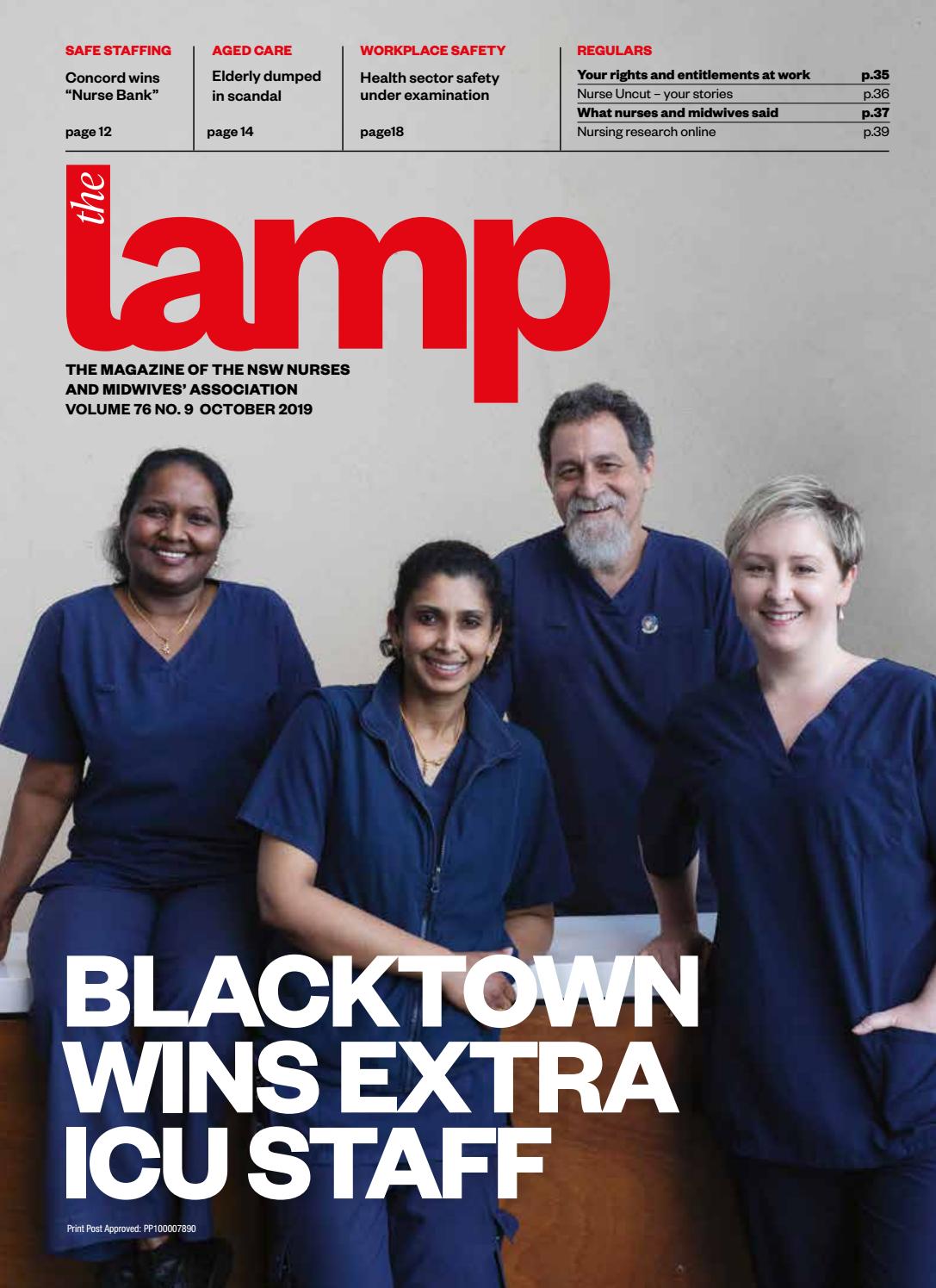 The Lamp October 2019 By Nsw Nurses And Midwives Association Issuu