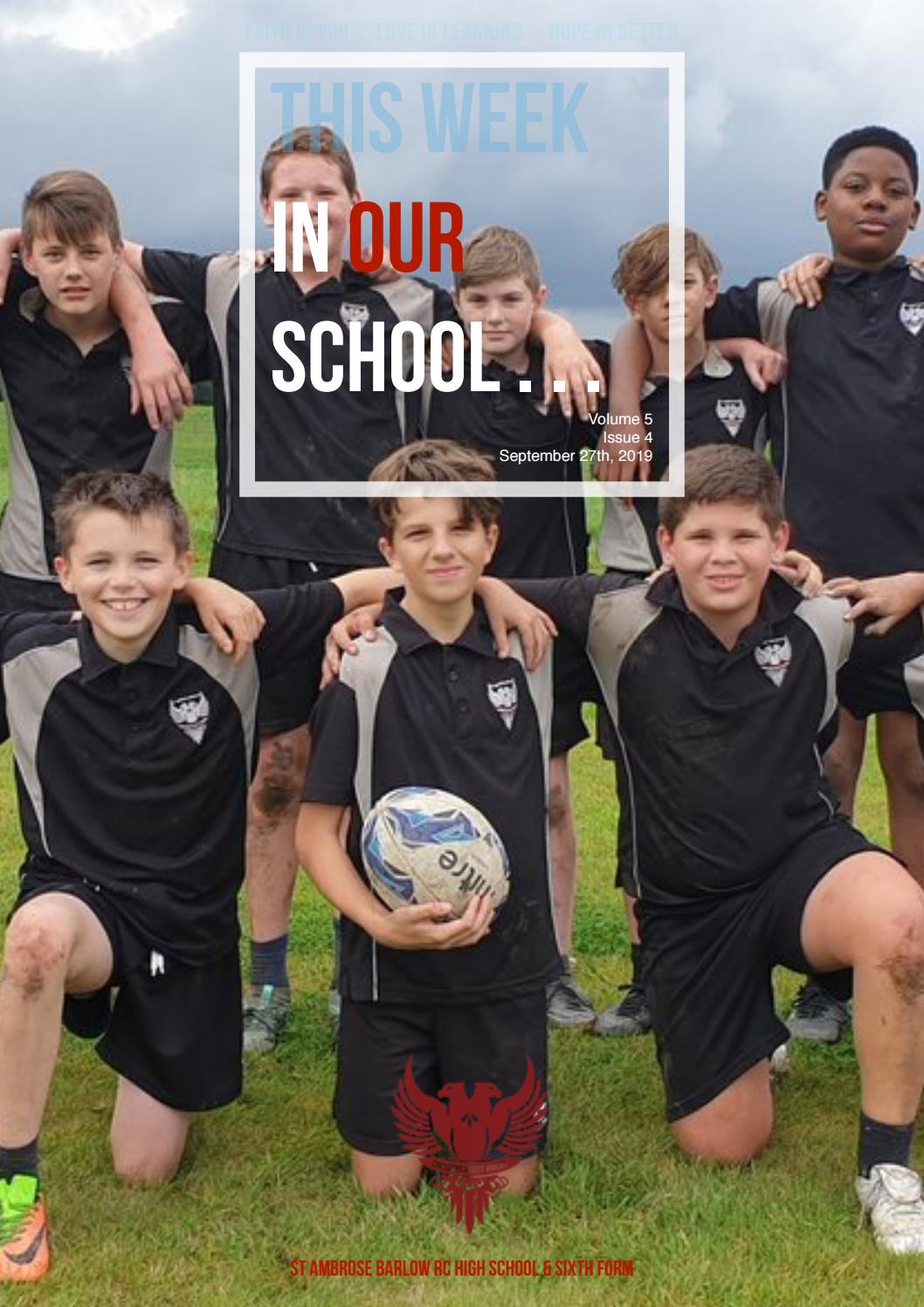 St. Ambrose Barlow Weekly Newsletter Vol.5 Issue 4 September 27th, 2019