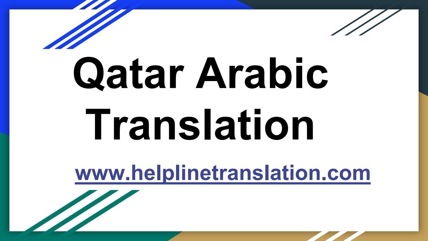 Qatar Arabic Translation by Helpline Group Qatar Issuu
