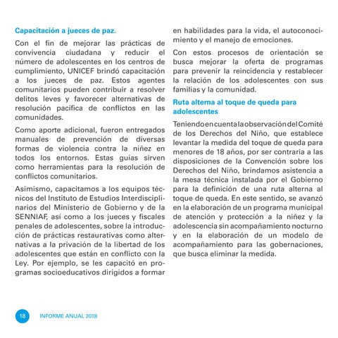 Unicef - Informe Anual 2018 第 20 页