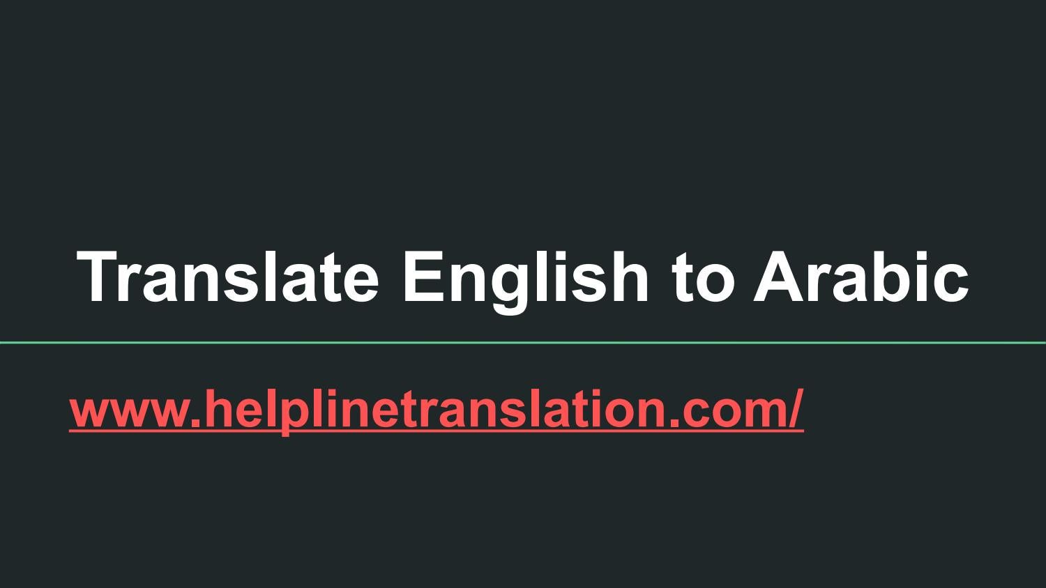 Translate English To Arabic By Helpline Group Qatar Issuu