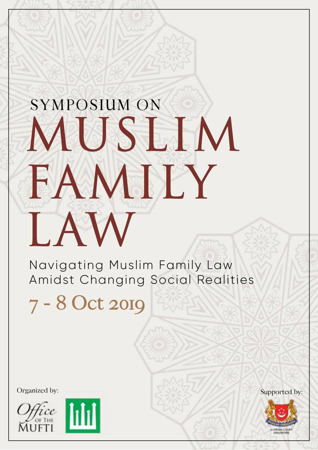 Muslim Family Law Symposium 2019 by Office of Mufti Singapore - Issuu