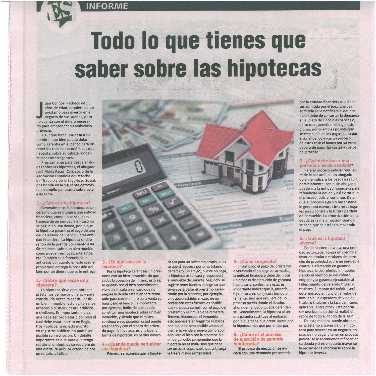 TODO LO QUE DEBES SABER SOBRE UNA HIPOTECA by ...