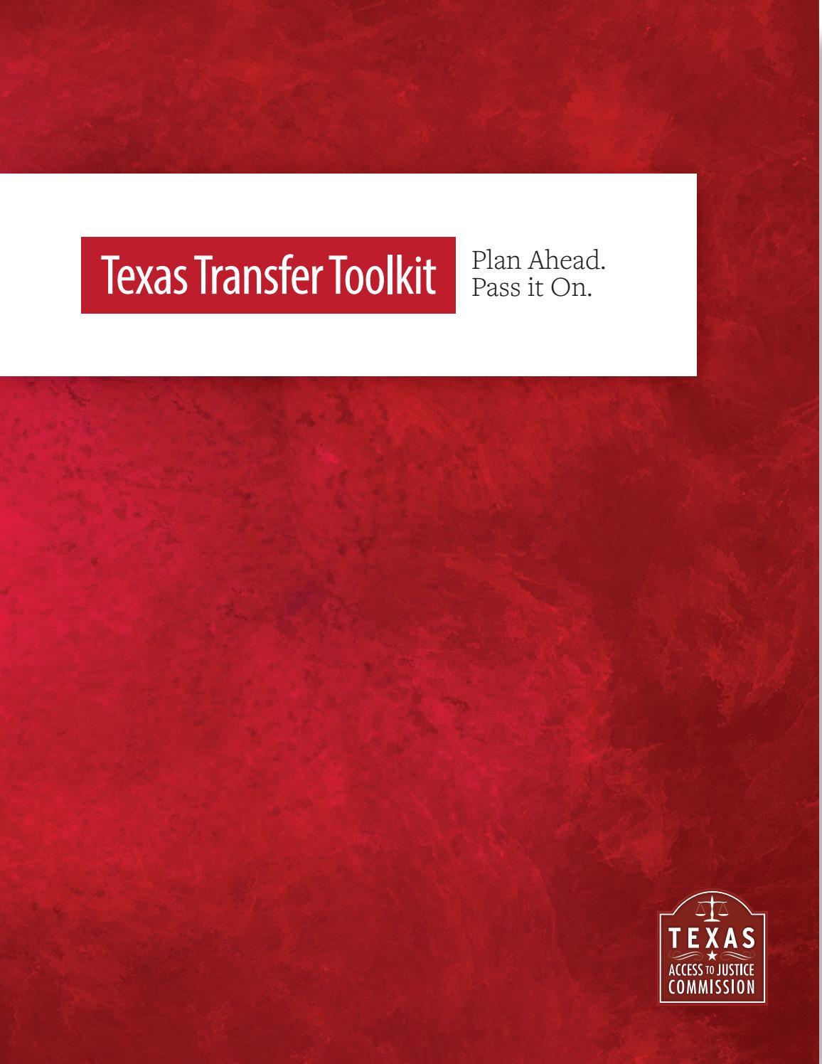 Texas Transfer Toolkit by Texas Access to Justice Commission - Issuu