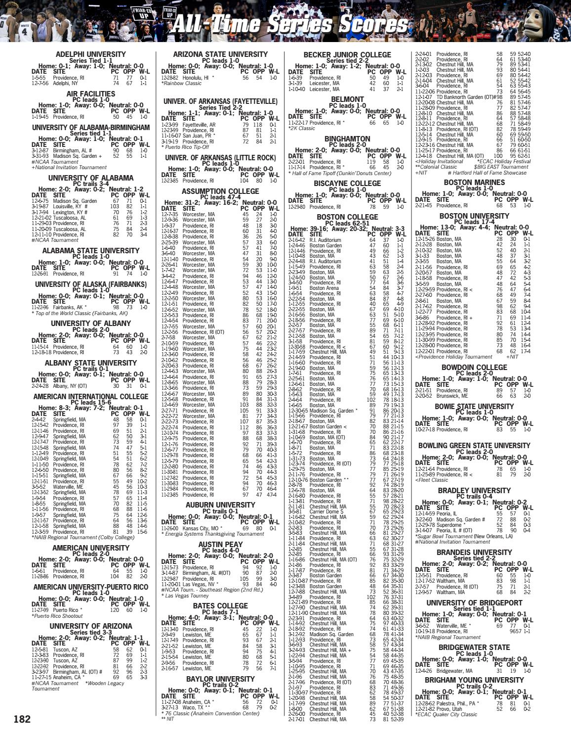 Series Scores by Providence College - Issuu