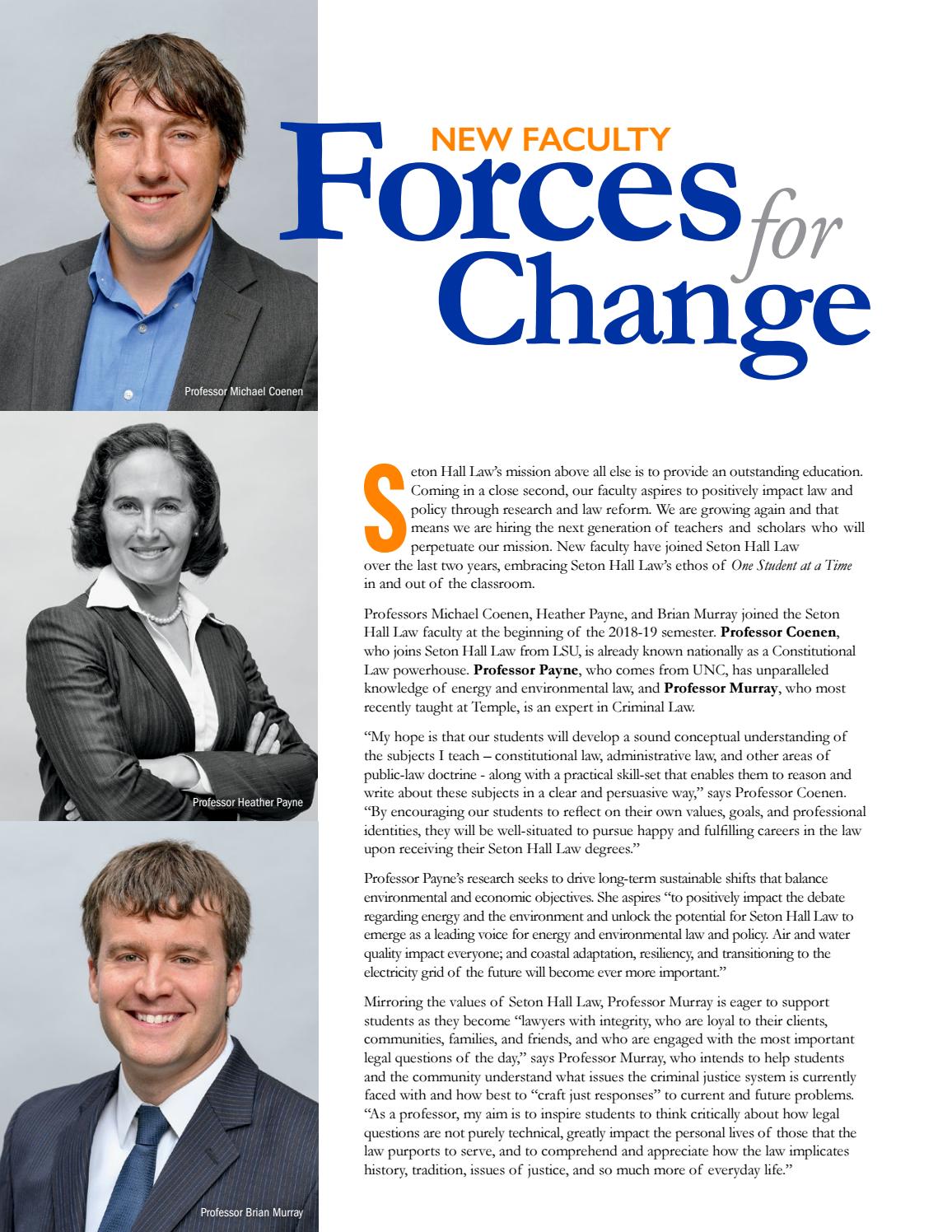 Seton Hall Law School Fall 2019 Alumni Magazine By Seton Hall