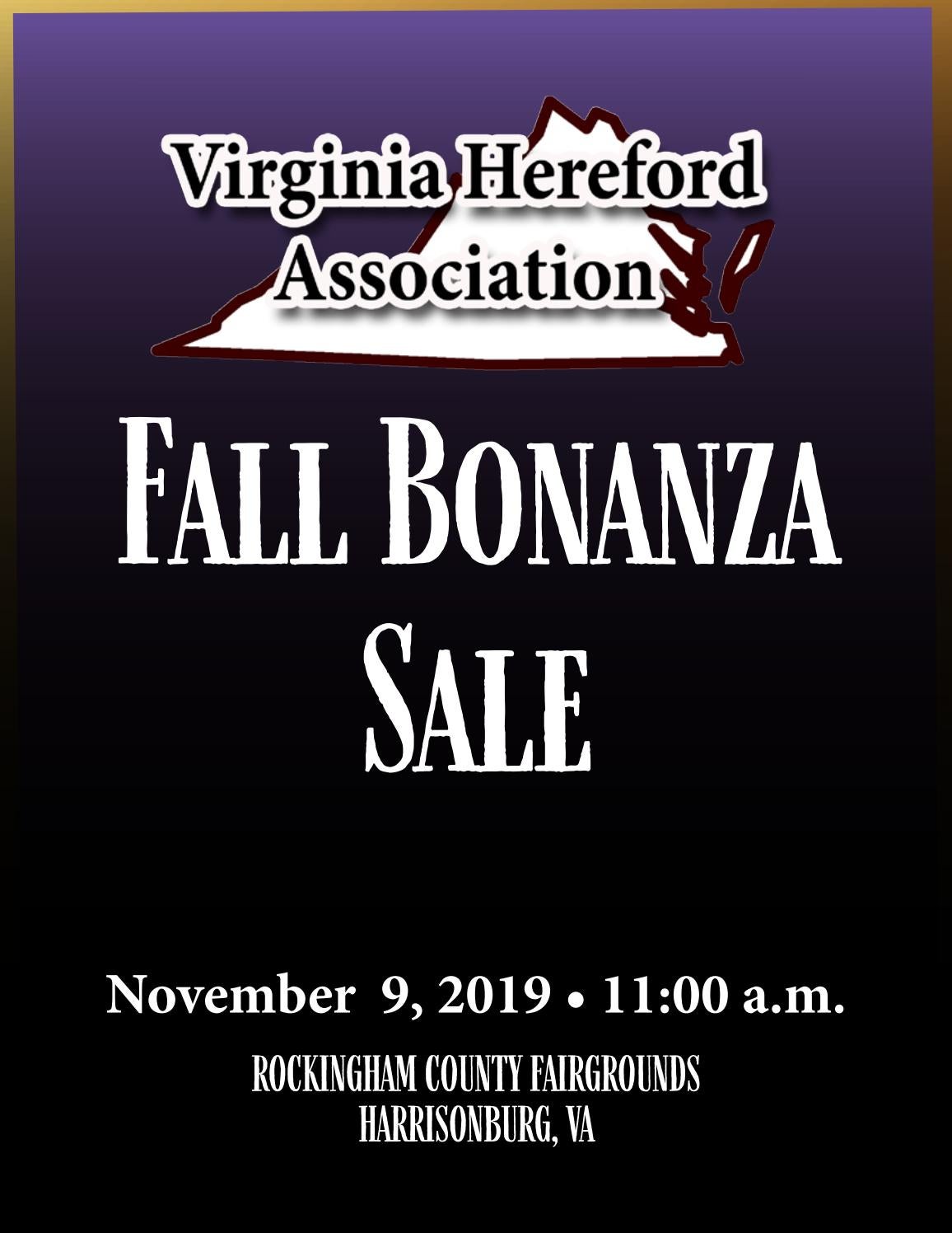 Vha Mid Atlantic Fall Bonanza Sale By American Hereford