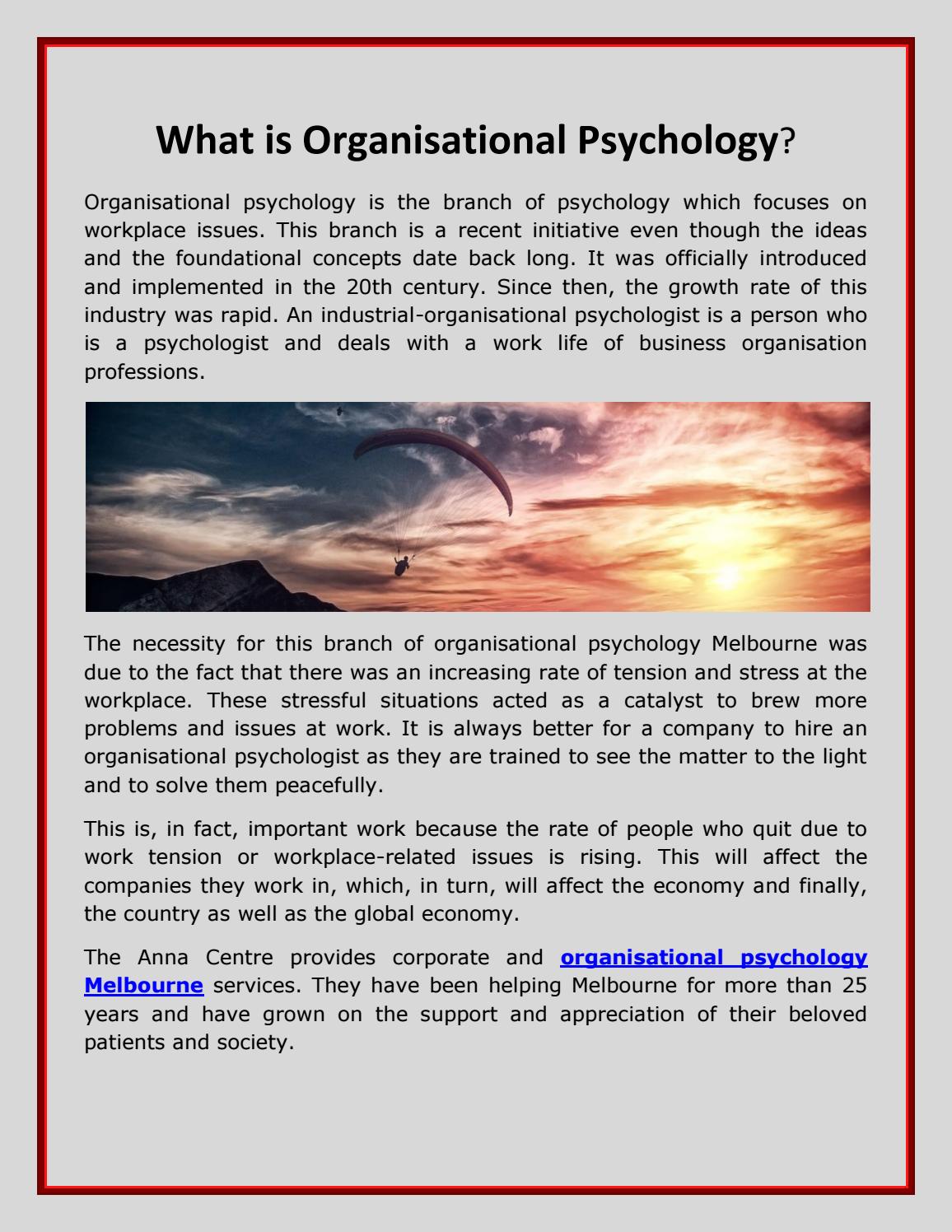 What is Organisational Psychology? by The Anna Centre Issuu