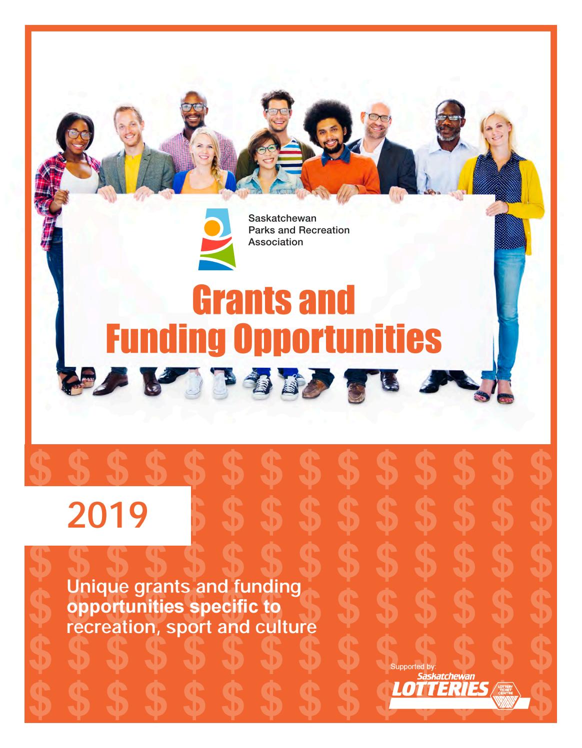 201920 Grants and Funding Opportunities Guide by Saskatchewan Parks and Recreation Association