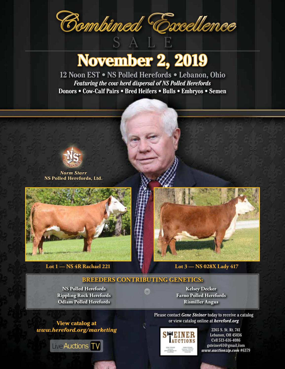 Combined Excellence Sale by American Hereford Association and Hereford