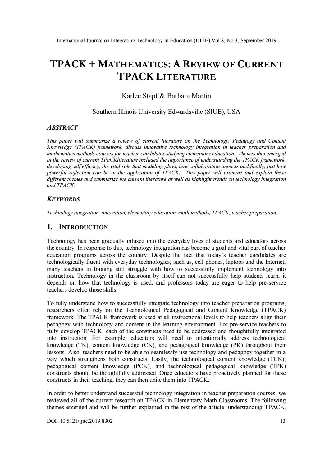 As a future teacher what can you do to further develop your tpack image