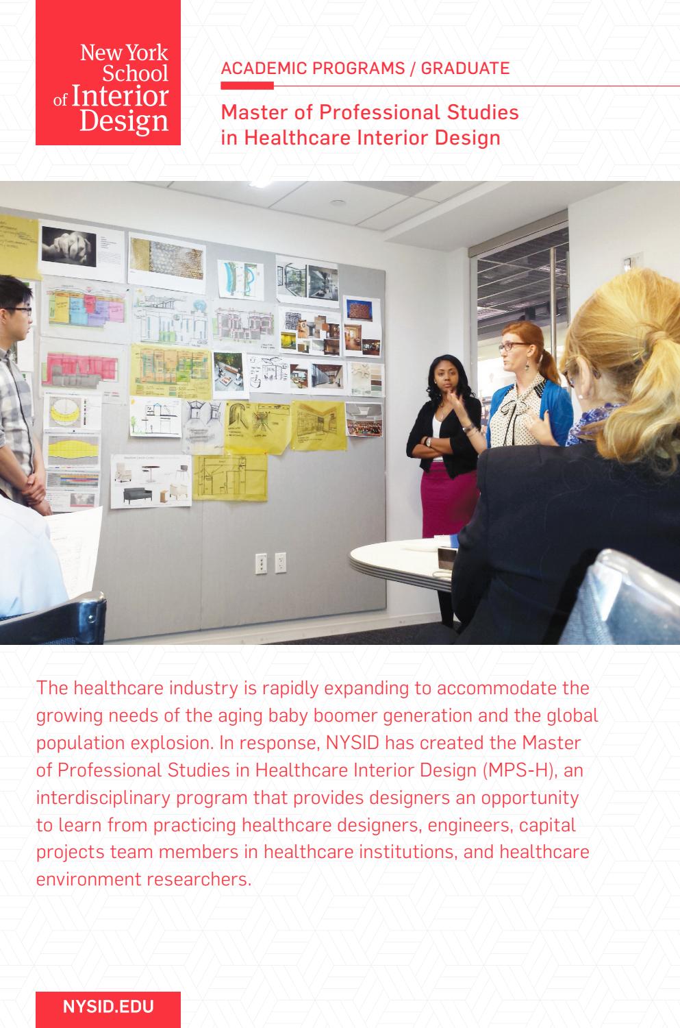 Master Of Professional Studies In Healthcare Interior Design Mps