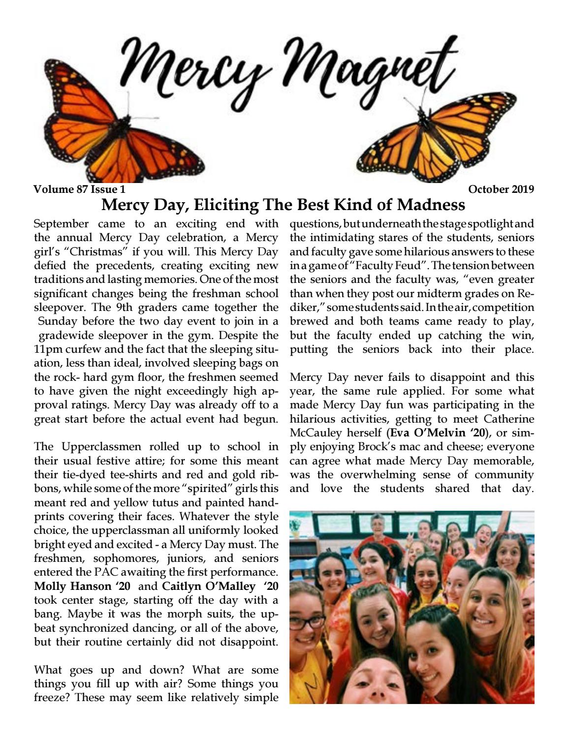Mercy Magnet Oct. '19 by Gwynedd Mercy Academy High School - Issuu