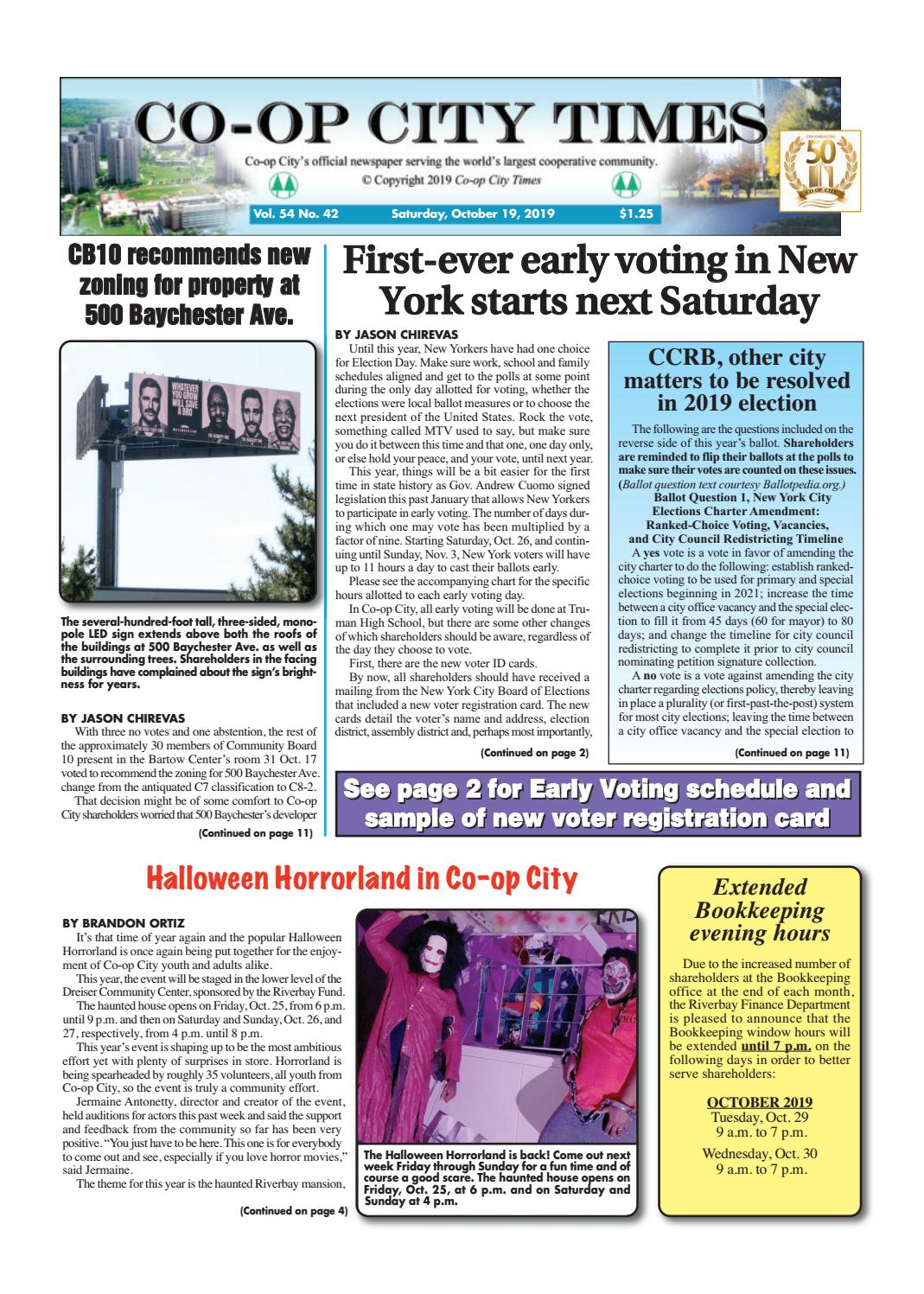 Co Op City Times 10 19 19 By Co Op City Times Issuu