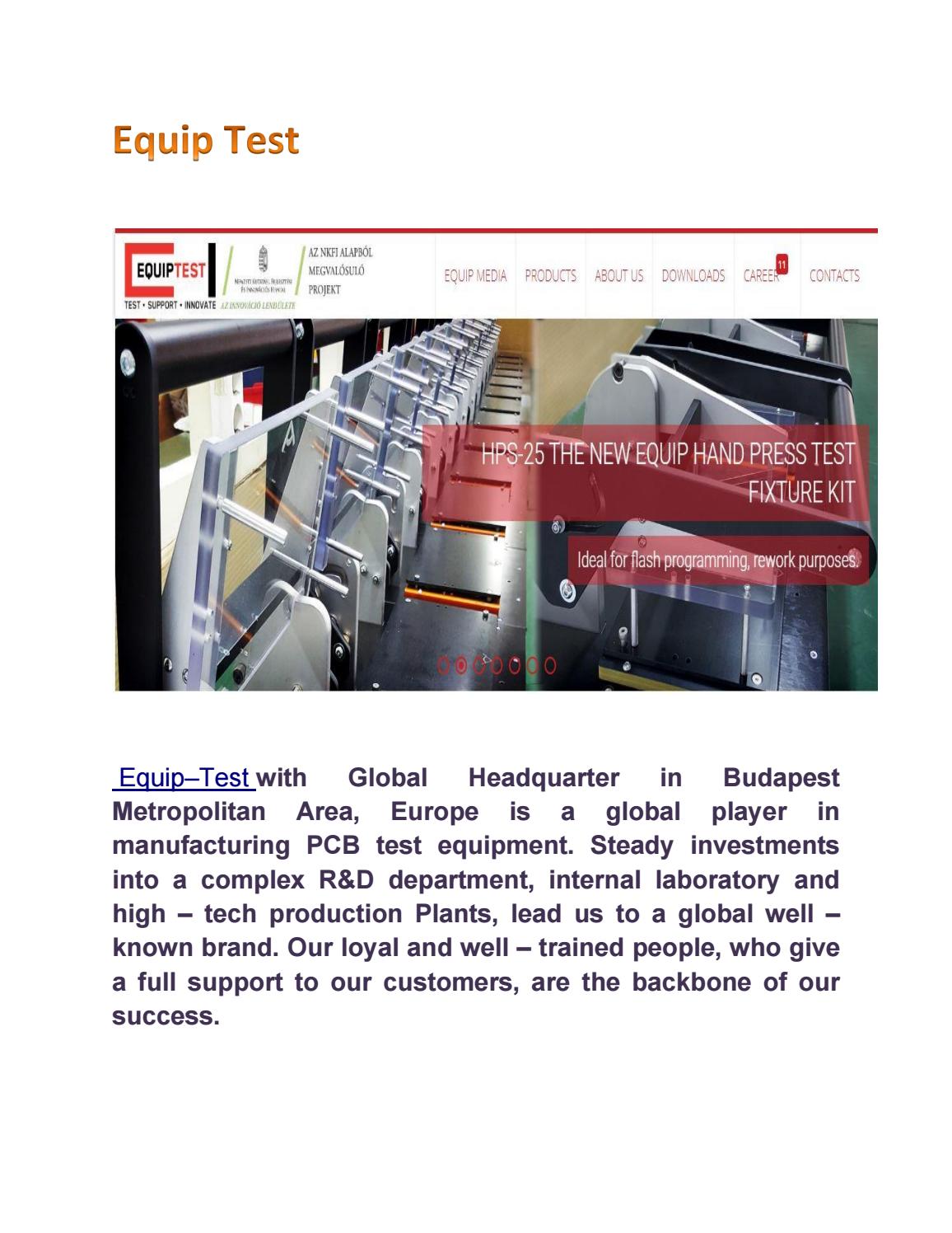 Pcb Testing Test Probes by Equiptest Issuu