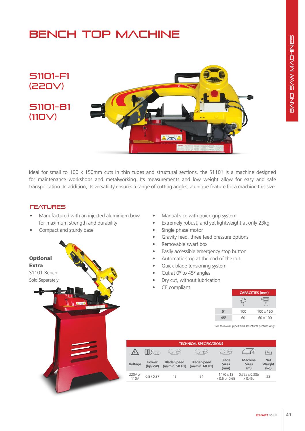 Starrett Band Saw Blades Catalogue 60E 2020 by The L.S. Starrett Company Ltd Issuu