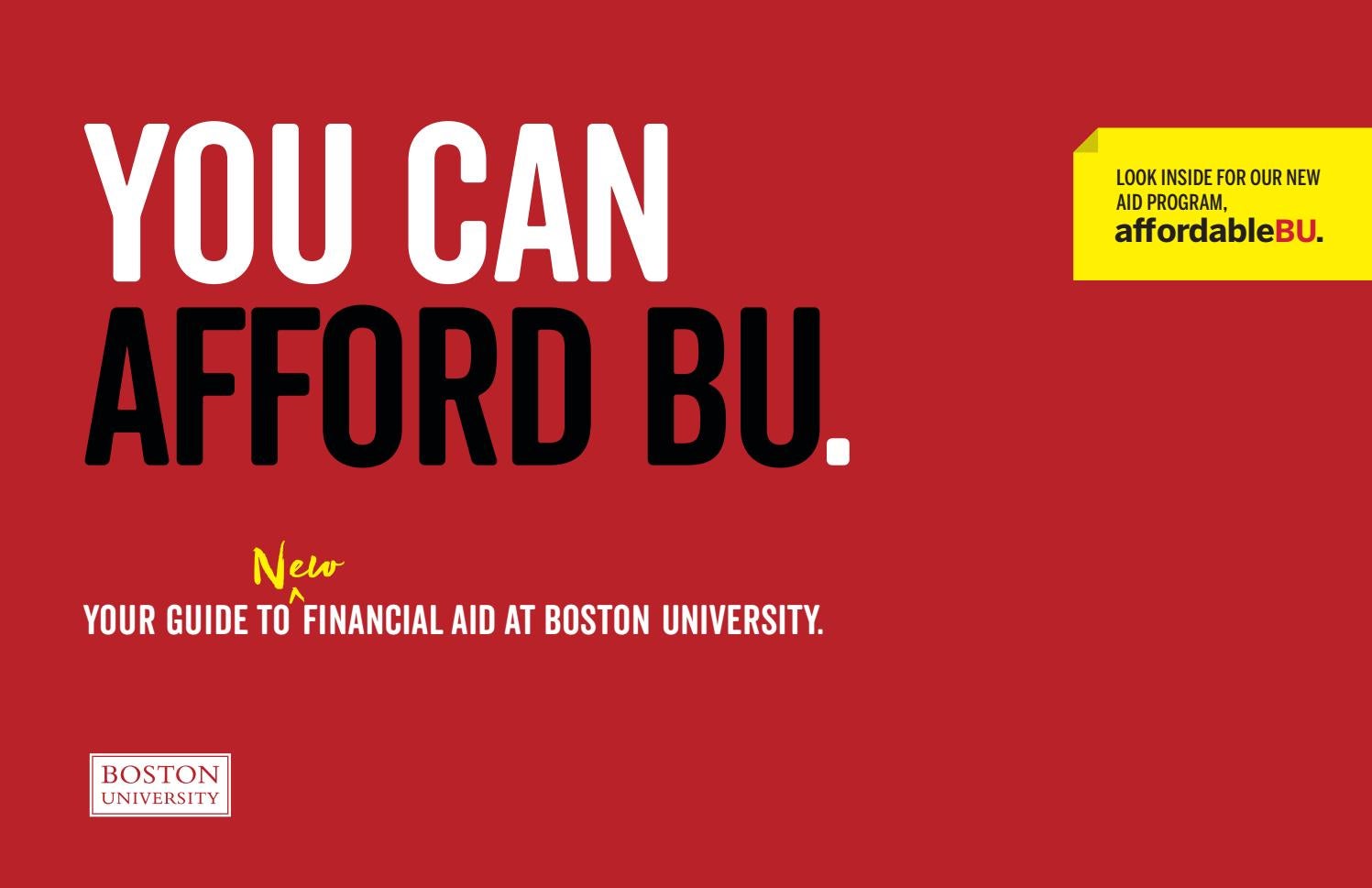 BU Financial Assistance Brochure by Boston University Admissions Issuu