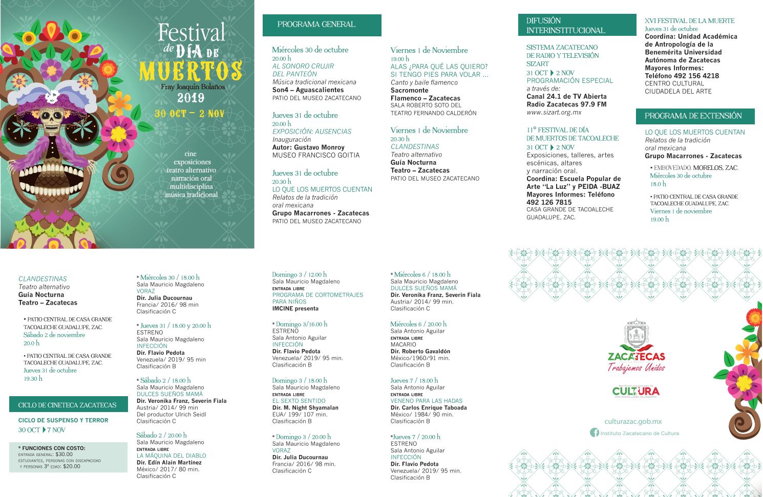 PROGRAMA FESTIVAL DE DÍA DE MUERTOS 2019 by Programas y Convocatorias