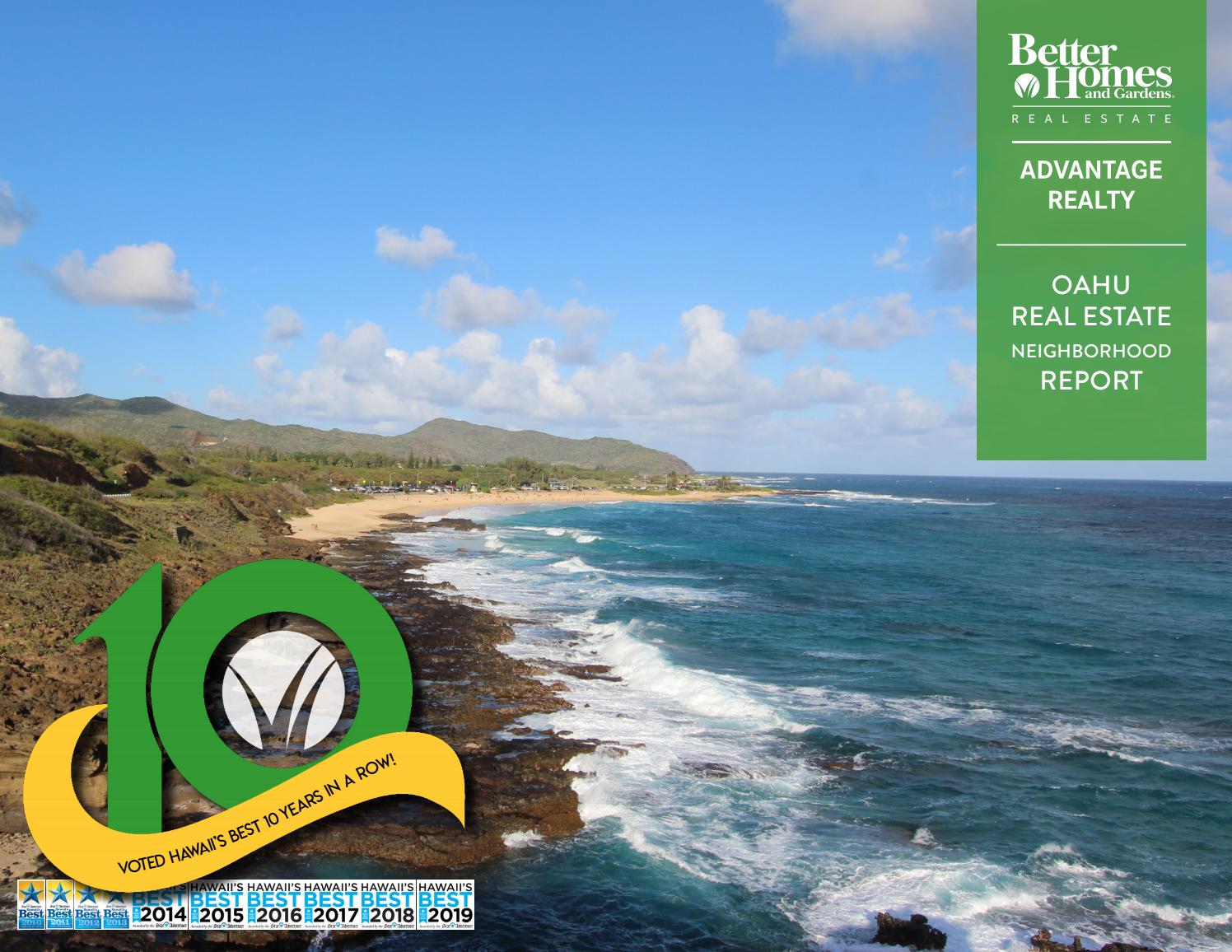 Oahu Real Estate Market and Neighborhood Report September 2019 stats