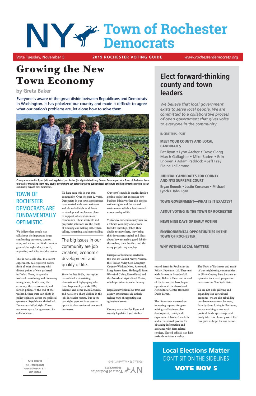 Town of Rochester 2019 Voter Guide by Town of Rochester Democrats Issuu