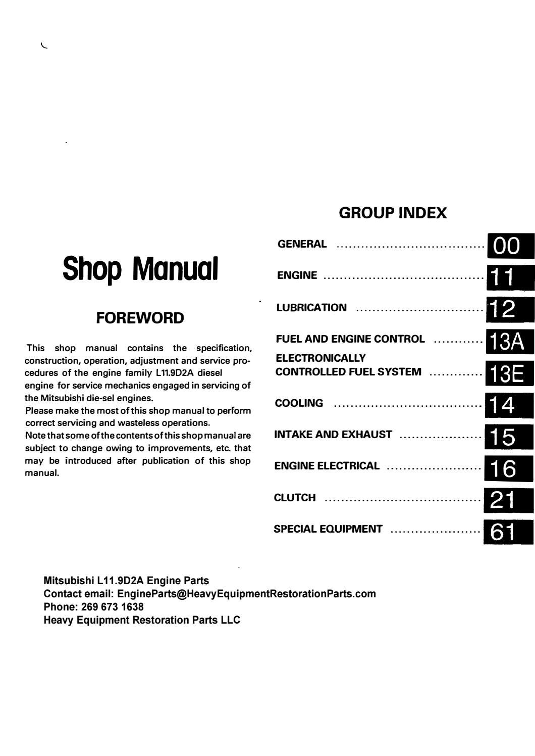 mitsubishi-l11-9d2a-engine-workshop-manual-by-engineparts2-issuu