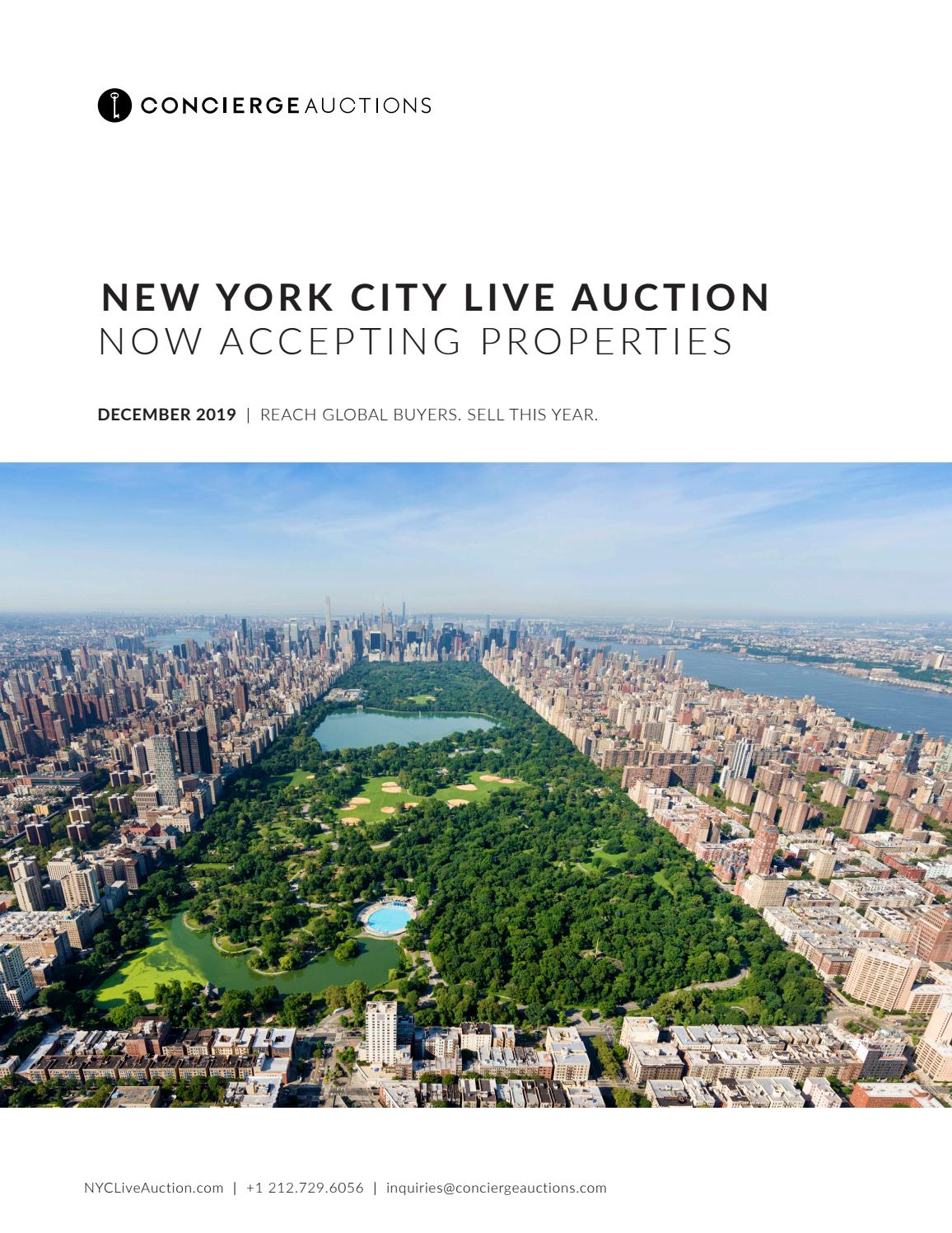 2019 Live Auction in NYC Now Accepting Properties [US] by Sotheby's