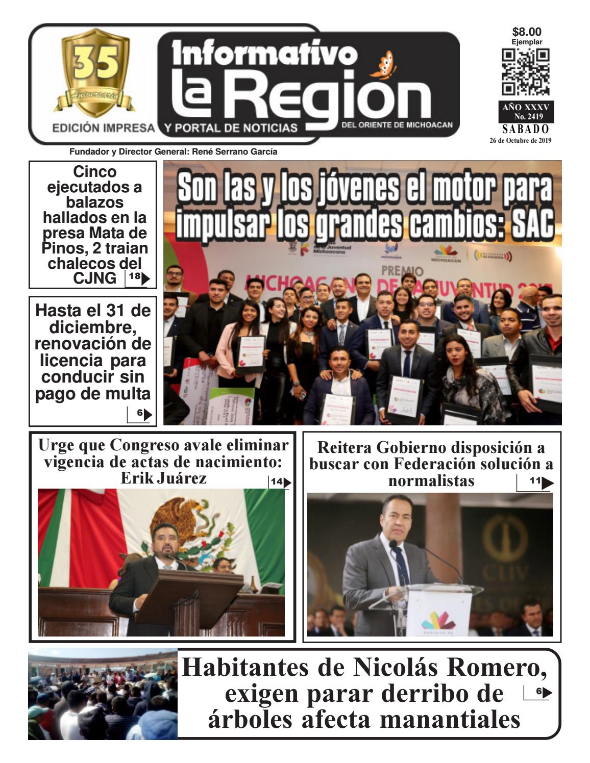 Informativo Laregion 2419 26 Octubre 2018 By Informativo La Region Issuu issuu