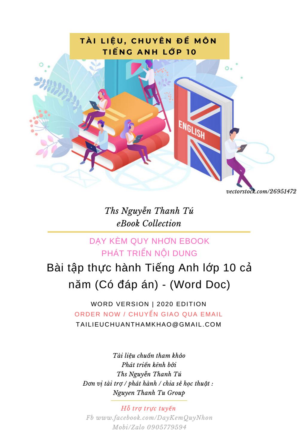 Bài Tập Thực Hành Tiếng Anh Lớp 10 Cả Năm Có đáp án