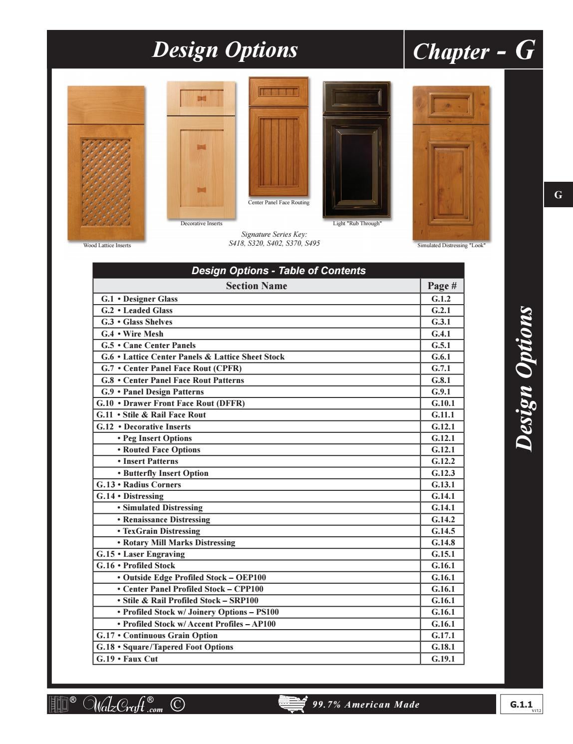 Chapter G WalzCraft Design Options Doors by WalzCraft Issuu