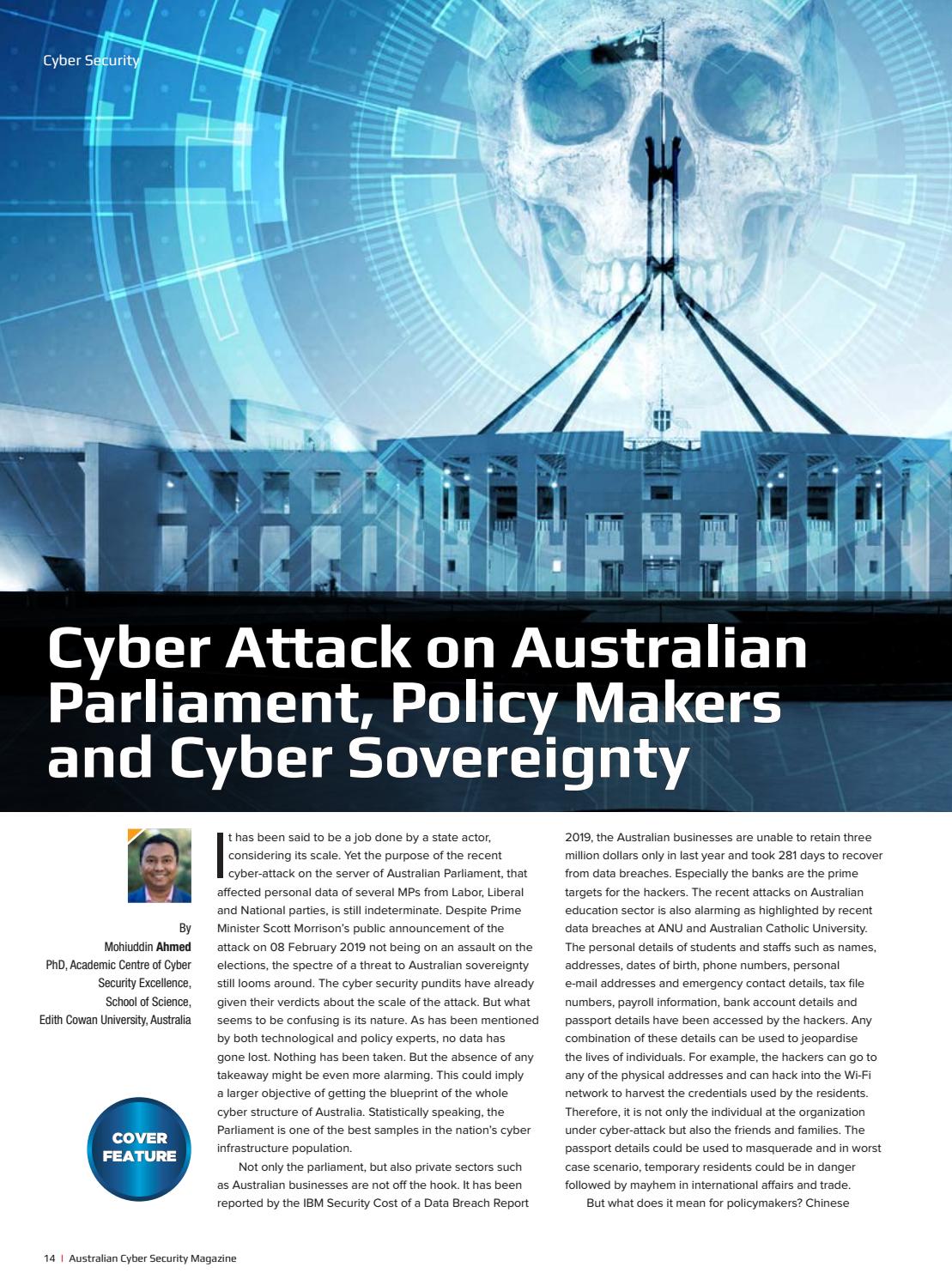 Australian Cyber Security Magazine, ISSUE 9, 2019 by MySecurity