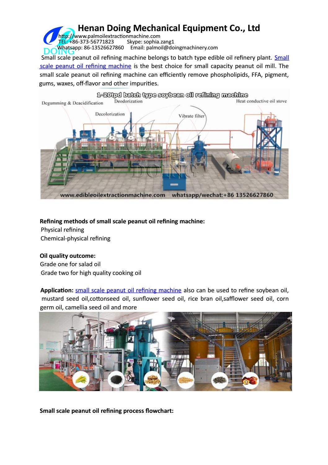 110tpd small scale peanut oil refining machine, peanut oil refinery