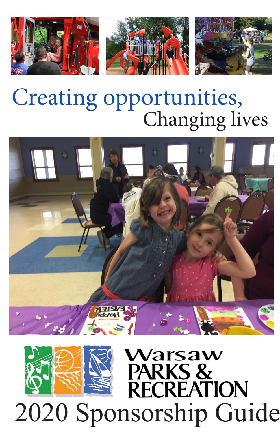 2020 Sponsorship Guide Warsaw Parks & Recreation by Warsaw Parks and