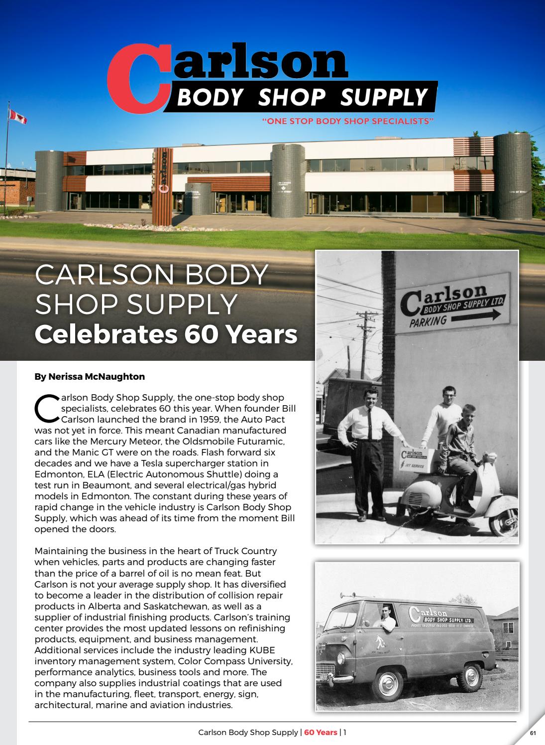 Carlson Body Shop Supply Celebrates 60 Years by Business in Edmonton