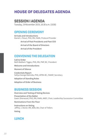 Delegate Information 指南 | Convention 2019 第 20 页