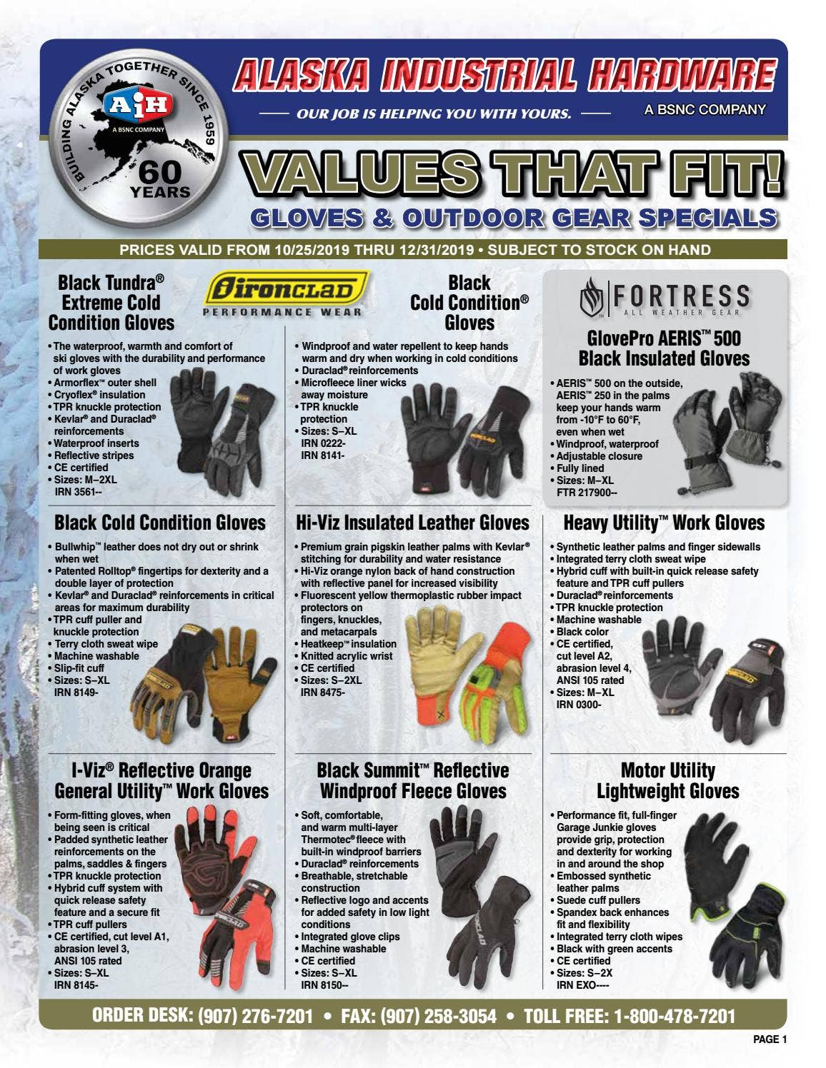 Values That Fit Gloves and Outdoor Gear Specials by Alaska Industrial